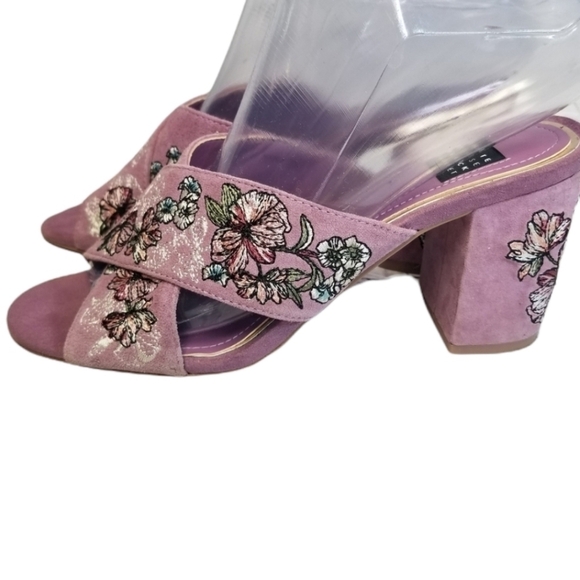 Whbm Zuri embroidered slides sandals - Picture 1 of 11
